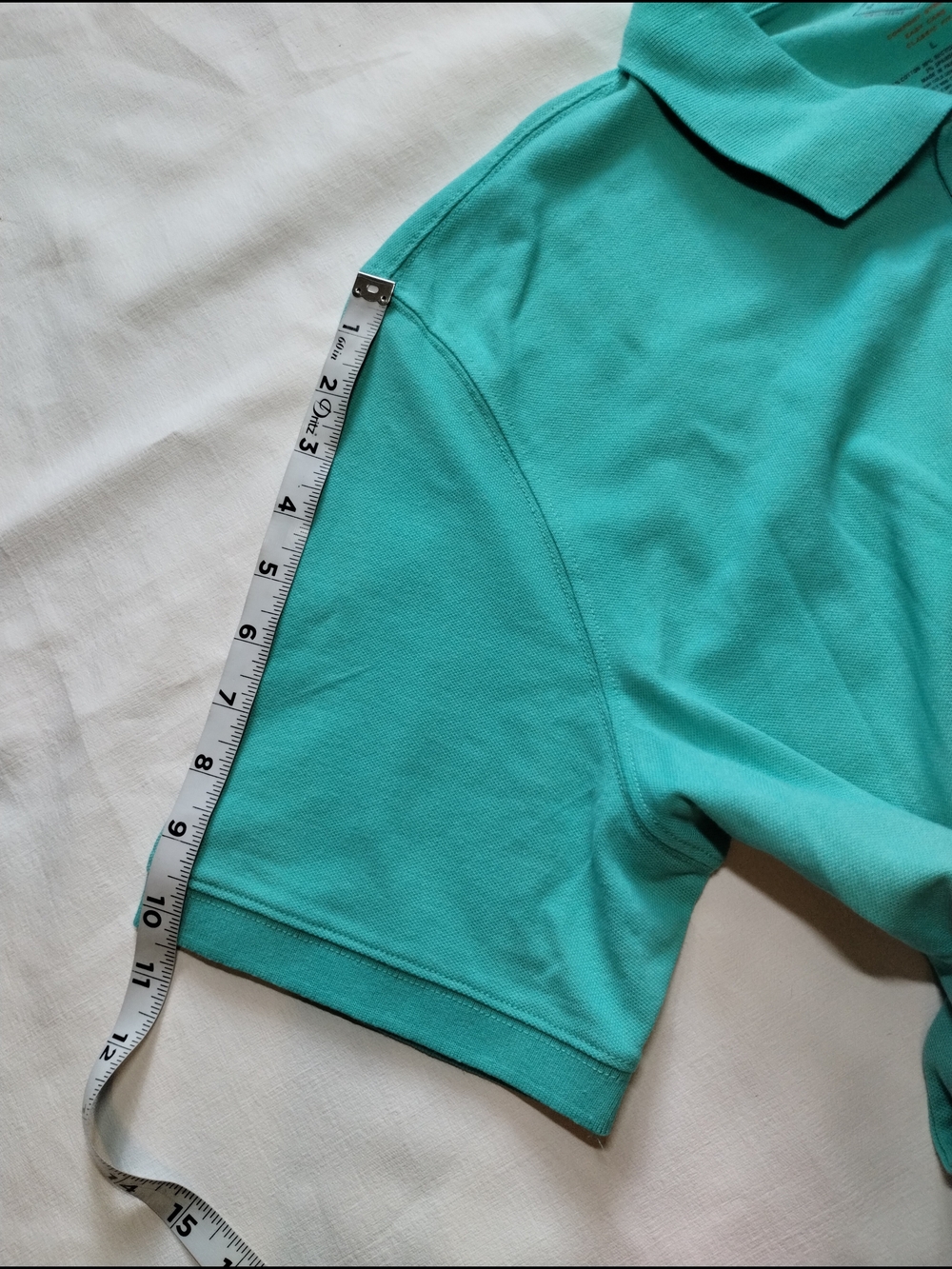 St. John's Bay Teal Men's Polo Shirt - Picture 5 of 7